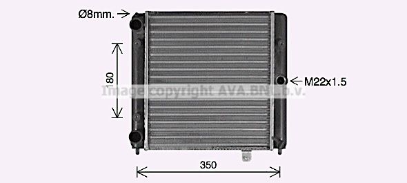 LA2036 AVA QUALITY COOLING Радиатор, охлаждение двигателя