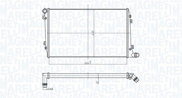 350213167300 MAGNETI MARELLI Радиатор, охлаждение двигателя