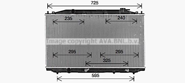 HD2324 AVA QUALITY COOLING Радиатор, охлаждение двигателя