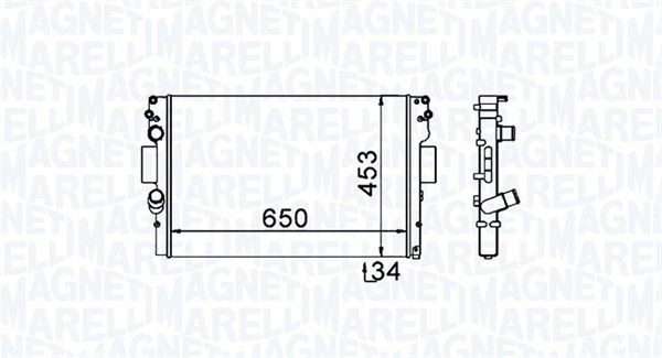 350213154000 MAGNETI MARELLI Радиатор, охлаждение двигателя