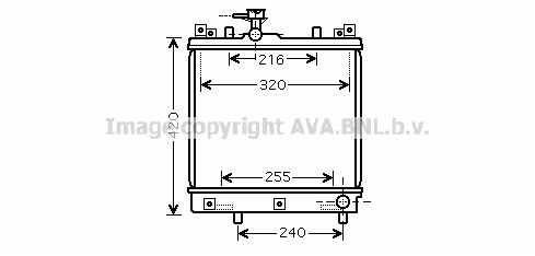 SZ2082 AVA QUALITY COOLING Радиатор, охлаждение двигателя