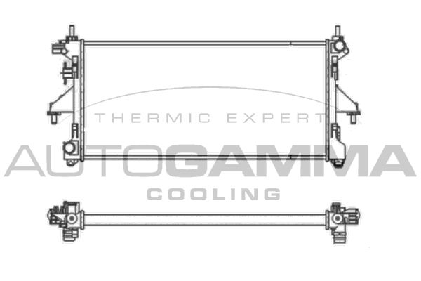 104592 AUTOGAMMA Радиатор, охлаждение двигателя