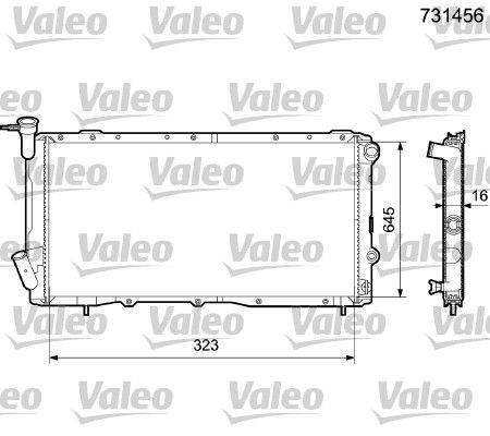 731456 VALEO Радиатор, охлаждение двигателя