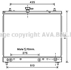 DU2069 AVA QUALITY COOLING Радиатор, охлаждение двигателя