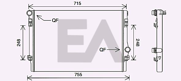 31R77126 EACLIMA Радиатор, охлаждение двигателя