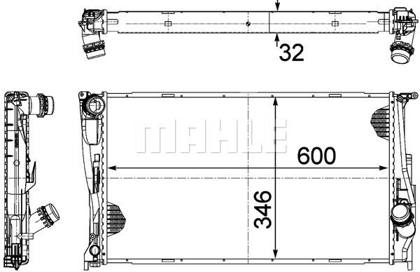 CR1086000P MAHLE Радиатор, охлаждение двигателя