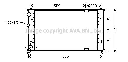 VNA2192 AVA QUALITY COOLING Радиатор, охлаждение двигателя