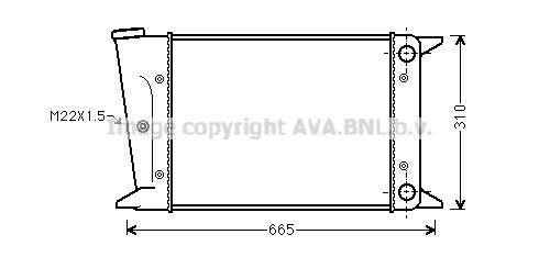 VN2044 AVA QUALITY COOLING Радиатор, охлаждение двигателя