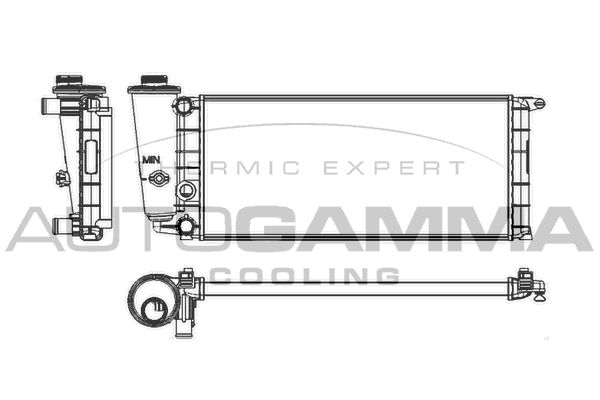 100077 AUTOGAMMA Радиатор, охлаждение двигателя