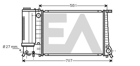 31R07075 EACLIMA Радиатор, охлаждение двигателя