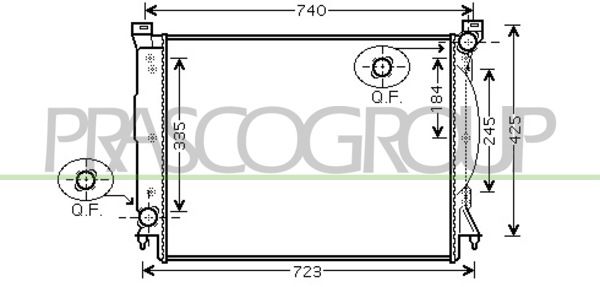 AD020R018 PRASCO Радиатор, охлаждение двигателя