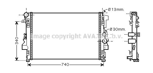 MSA2356 AVA QUALITY COOLING Радиатор, охлаждение двигателя