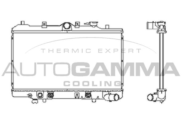 102136 AUTOGAMMA Радиатор, охлаждение двигателя