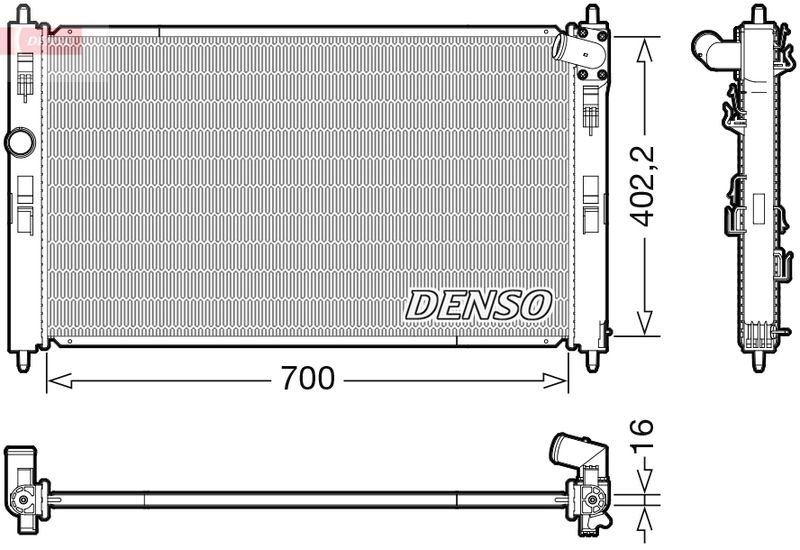 DRM45050 DENSO Радиатор, охлаждение двигателя