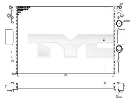 7150002R TYC Радиатор, охлаждение двигателя