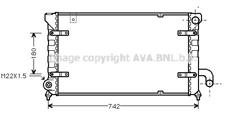 STA2028 AVA QUALITY COOLING Радиатор, охлаждение двигателя