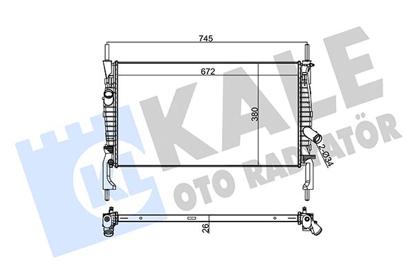 232200 KALE OTO RADYATÖR Радиатор, охлаждение двигателя