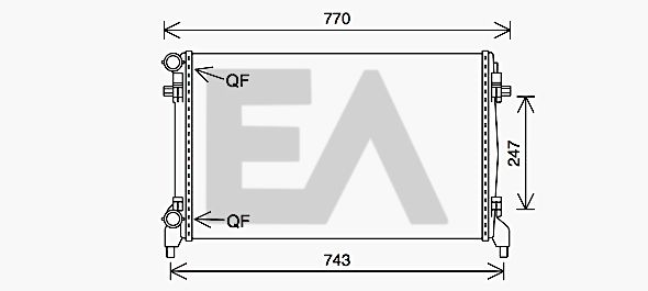 31R77066 EACLIMA Радиатор, охлаждение двигателя