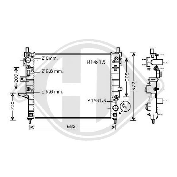 DCM2382 DIEDERICHS Радиатор, охлаждение двигателя