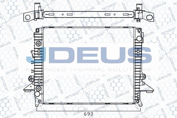 M002038A JDEUS Радиатор, охлаждение двигателя