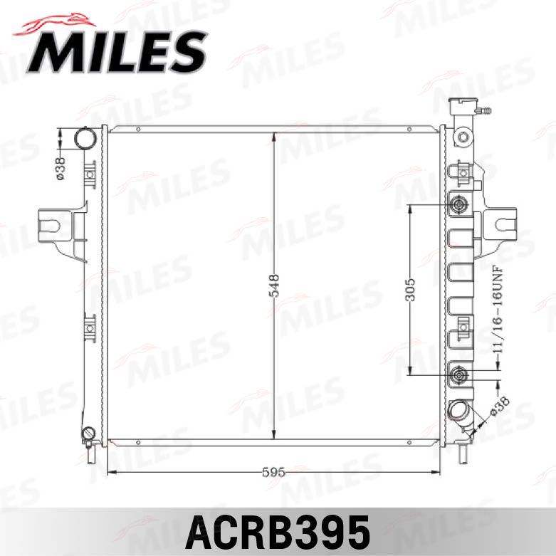 ACRB395 MILES Радиатор, охлаждение двигателя