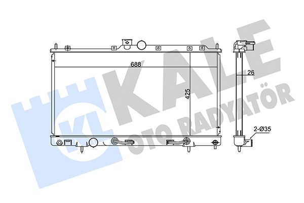 347945 KALE OTO RADYATÖR Радиатор, охлаждение двигателя