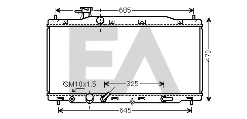 31R26077 EACLIMA Радиатор, охлаждение двигателя