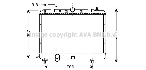 AU2120 AVA QUALITY COOLING Радиатор, охлаждение двигателя