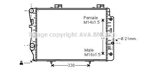 MSA2173 AVA QUALITY COOLING Радиатор, охлаждение двигателя