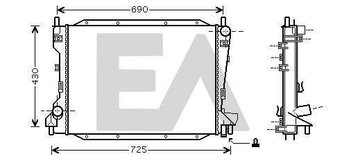 31R35007 EACLIMA Радиатор, охлаждение двигателя