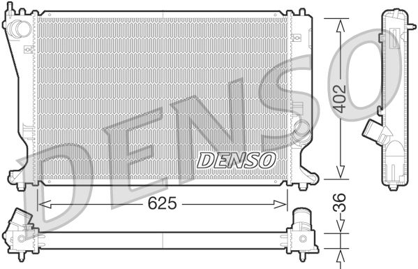 DRM50073 DENSO Радиатор, охлаждение двигателя