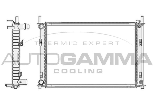 103417 AUTOGAMMA Радиатор, охлаждение двигателя