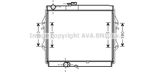 TOA2492 AVA QUALITY COOLING Радиатор, охлаждение двигателя