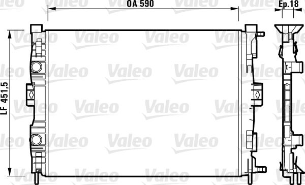 732873 VALEO Радиатор, охлаждение двигателя