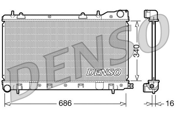 DRM36003 DENSO Радиатор, охлаждение двигателя