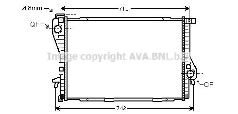 BWA2235 AVA QUALITY COOLING Радиатор, охлаждение двигателя