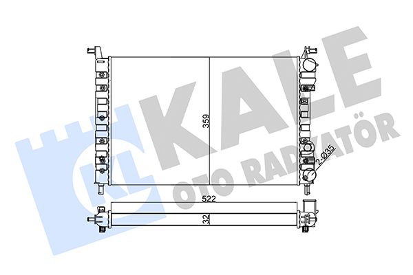 102400 KALE OTO RADYATÖR Радиатор, охлаждение двигателя