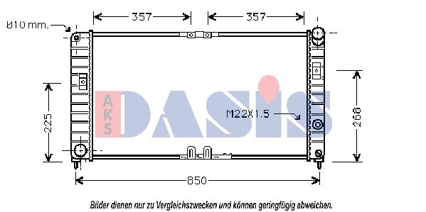 150016N AKS DASIS Радиатор, охлаждение двигателя