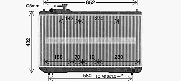 TO2297 AVA QUALITY COOLING Радиатор, охлаждение двигателя