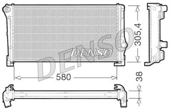 DRM09107 DENSO Радиатор, охлаждение двигателя