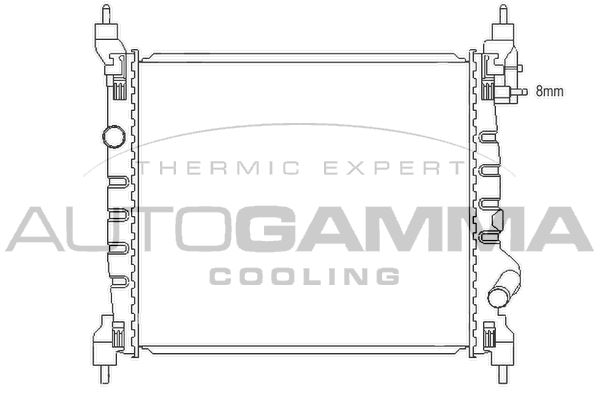 105986 AUTOGAMMA Радиатор, охлаждение двигателя