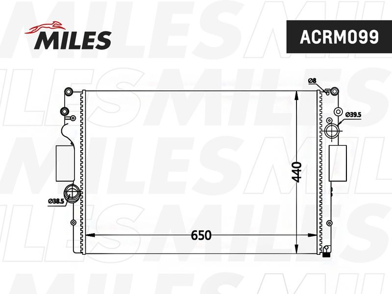 ACRM099 MILES Радиатор, охлаждение двигателя