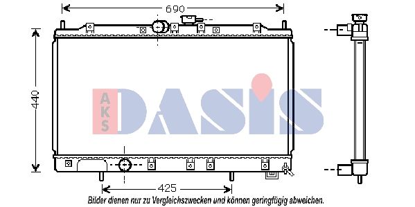 140047N AKS DASIS Радиатор, охлаждение двигателя