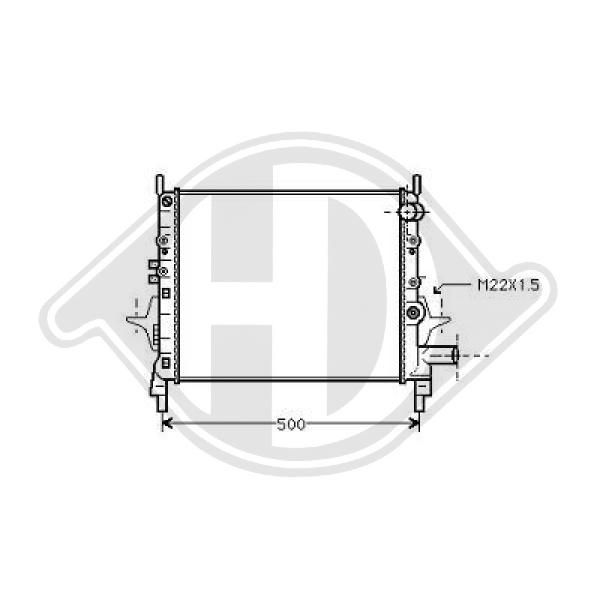 DCM2884 DIEDERICHS Радиатор, охлаждение двигателя