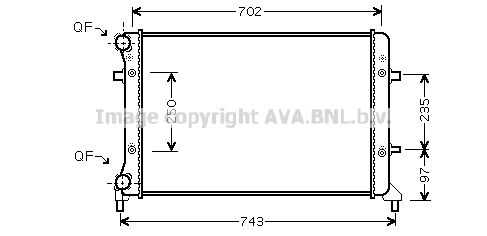 VN2204 AVA QUALITY COOLING Радиатор, охлаждение двигателя