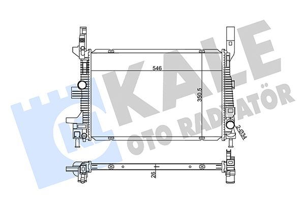 355520 KALE OTO RADYATÖR Радиатор, охлаждение двигателя