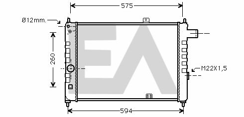 31R54030 EACLIMA Радиатор, охлаждение двигателя