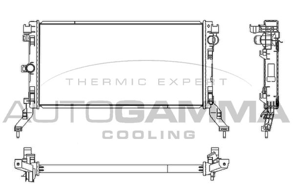 107536 AUTOGAMMA Радиатор, охлаждение двигателя