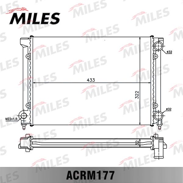 ACRM177 MILES Радиатор, охлаждение двигателя