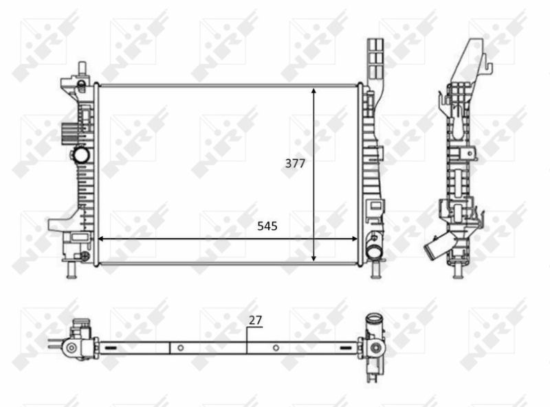 58284 NRF Радиатор, охлаждение двигателя